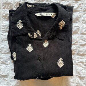 Zara Black & White Linen Set